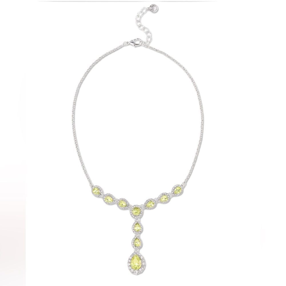 NWT Charter Club Crystal Lariat Necklace, 17" + 2" Extender